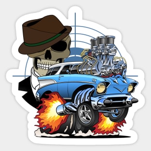 1957 Chevy Nomad Hot Rod Gangster Car Sticker